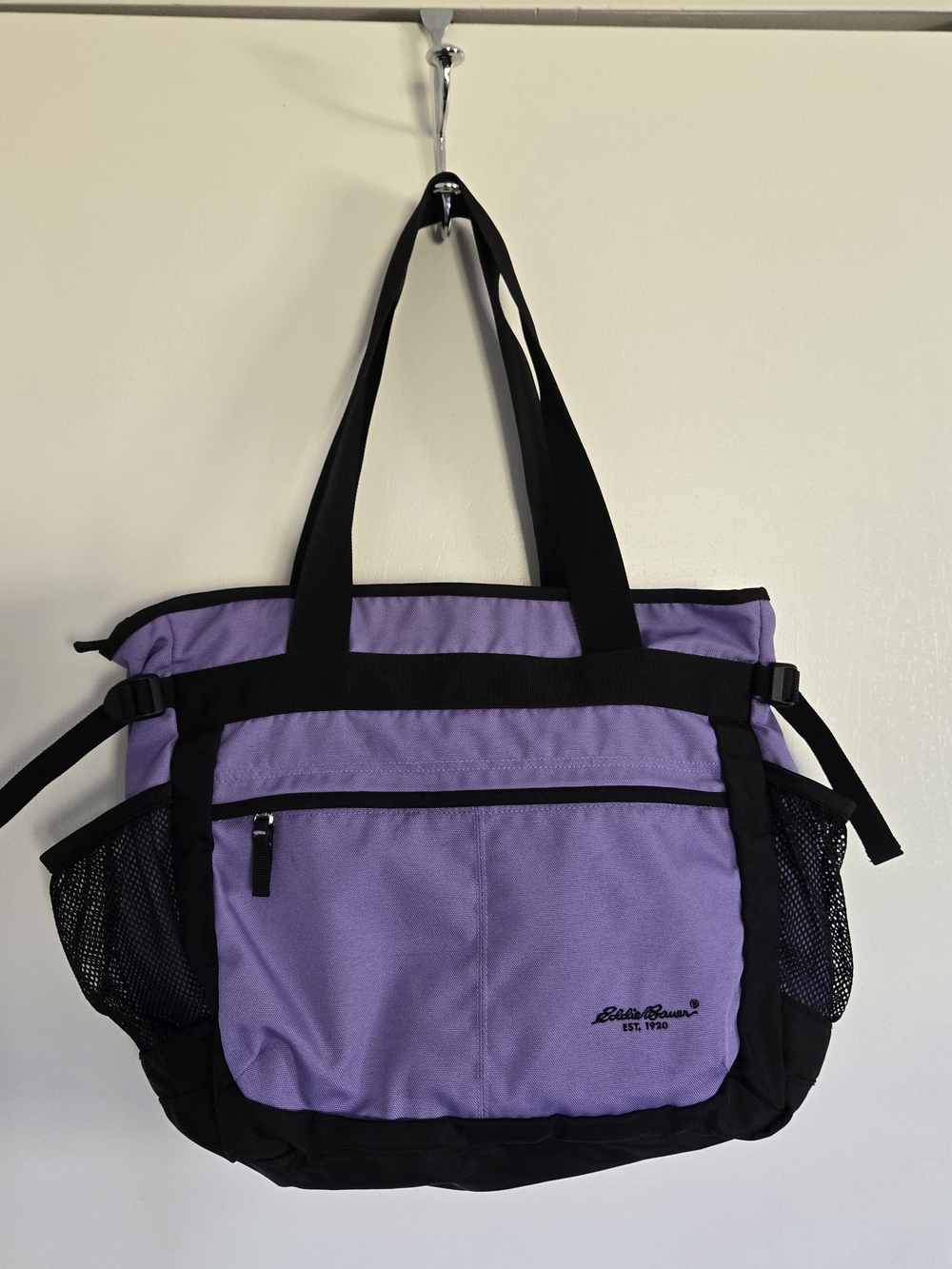 Eddie Bauer Purple Tote Bag with Black Trim - Women